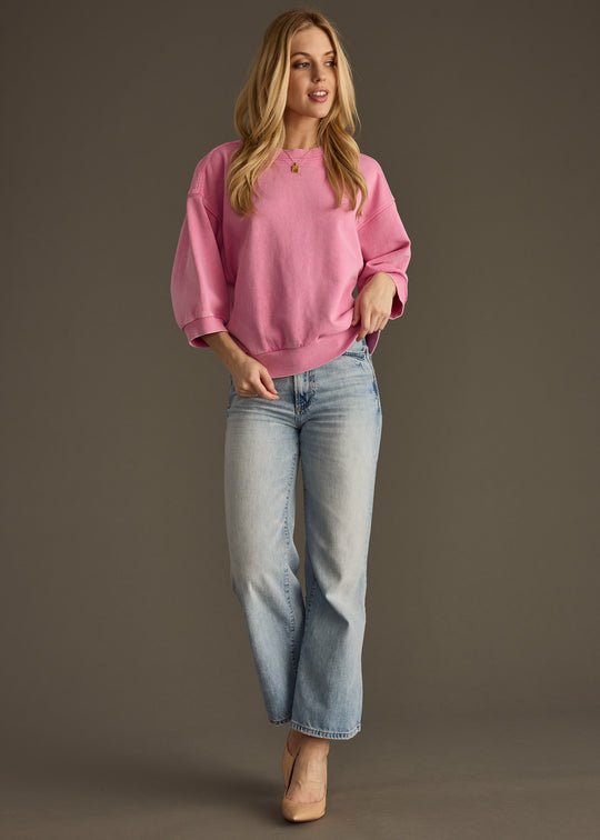 Reese Short Sleeve Sweatshirt - Pink