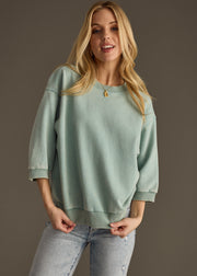 Reese Short Sleeve Sweatshirt - Teal