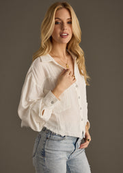 Wild Heart Button Up - White