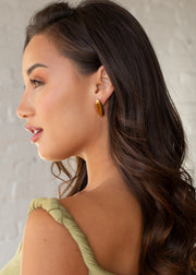 Luxe Gold Long Oval Earrings