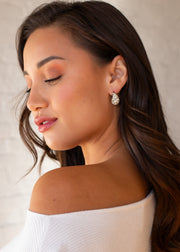 Luxe Gold Rhinestone Teardrop Earrings