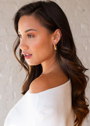 Luxe Gold Coil Rounded Hoops