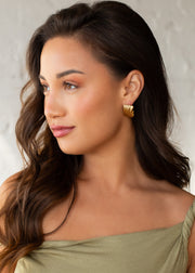 Luxe Gold Stacked Abstract Earrings