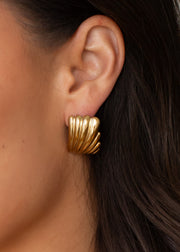 Luxe Gold Stacked Abstract Earrings