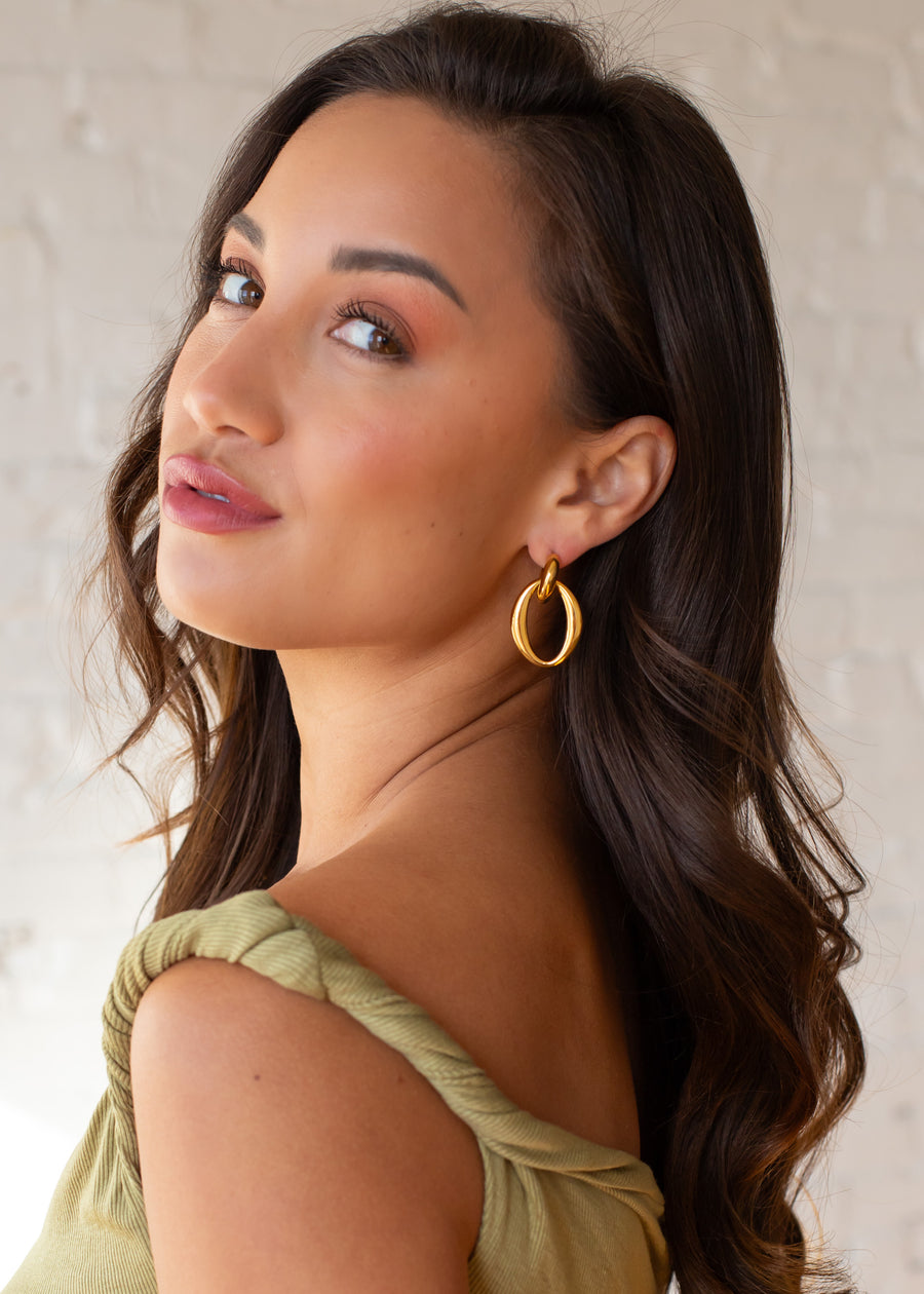 Luxe Gold Dangle Earrings