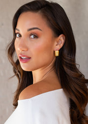 Luxe Gold Small Curved Coil Earrings