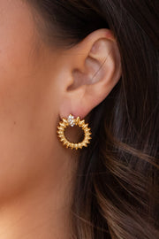 Luxe Gold Statement Circle Earrings