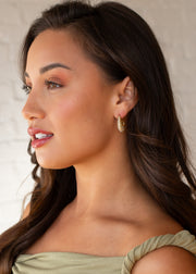 Luxe Gold  & Rhinestone Teardrop Earrings