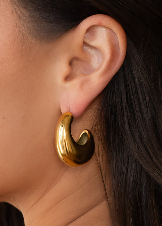 Luxe Gold Bold Teardrop Earrings