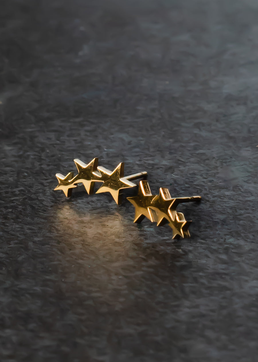 Lexi Star Stud Earrings - Gold
