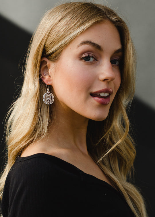 Madden Cutout Earrings - Silver