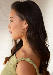 Luxe Twisted Gold Hoops