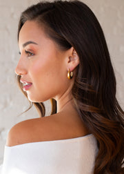 Luxe Gold Teardrop Hoops