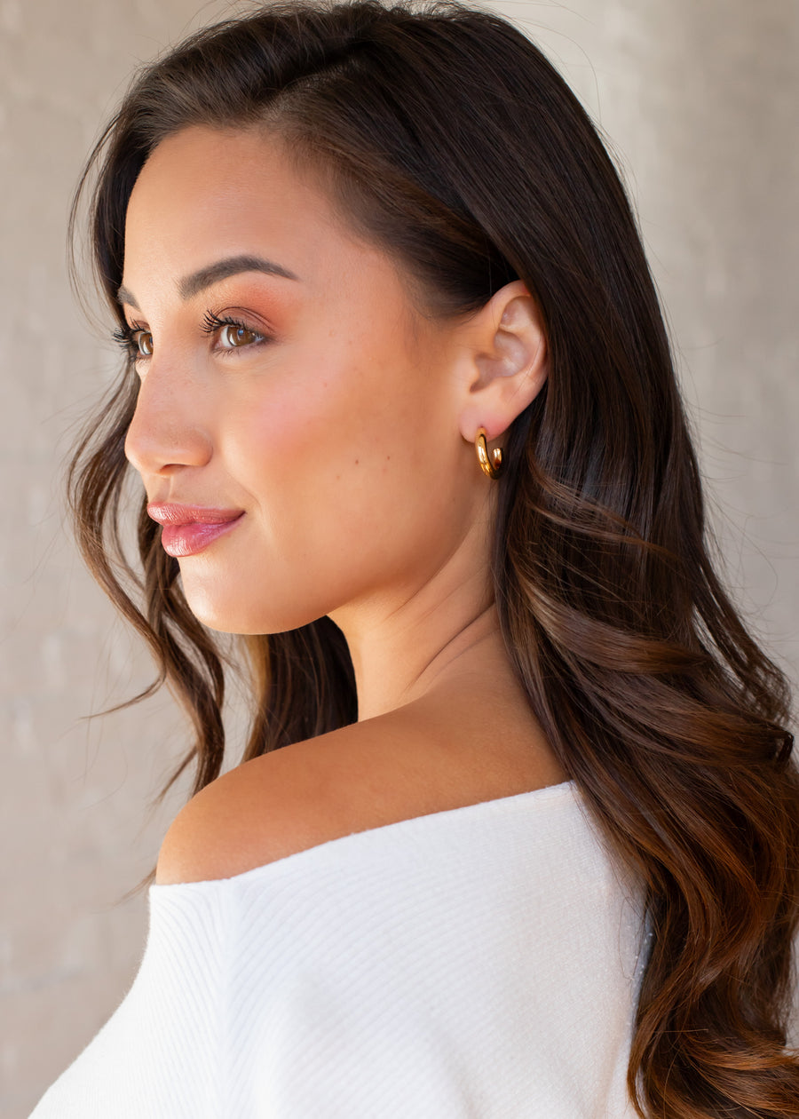 Luxe Gold Small Hoops