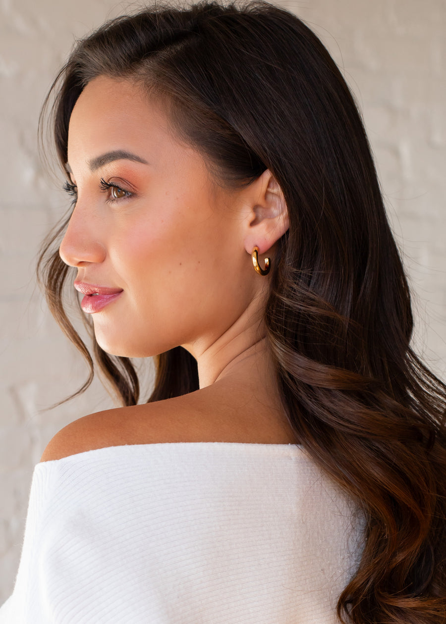 Luxe Gold Small Hoops