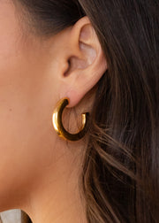 Luxe Gold Thick Hoops