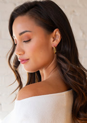 Luxe Gold Hollow Oval Hoops