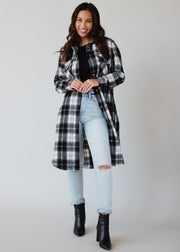 Aria Plaid Long Flannel