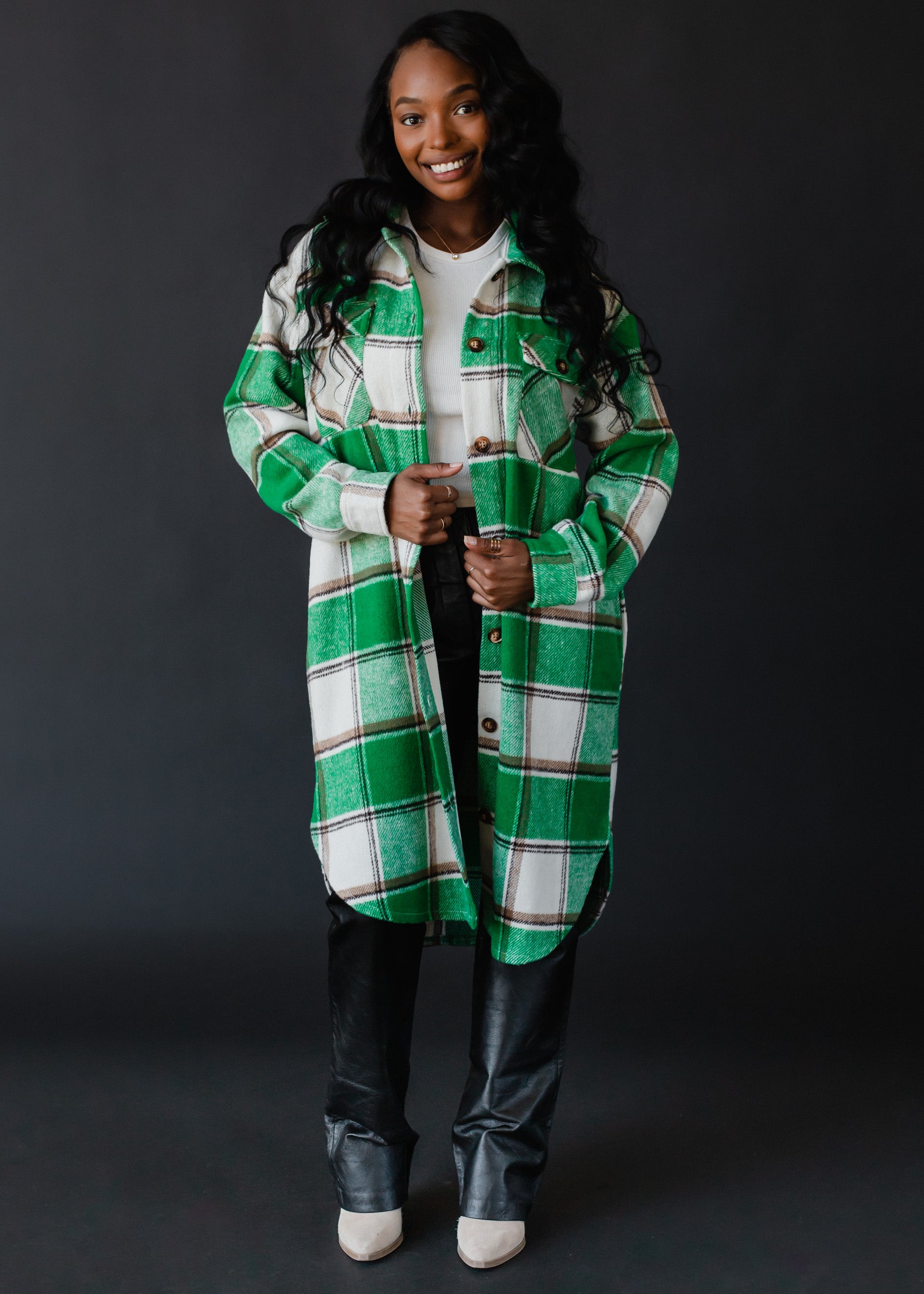 Long flannel coat hotsell