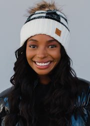 Glacier Plaid Pom Hat