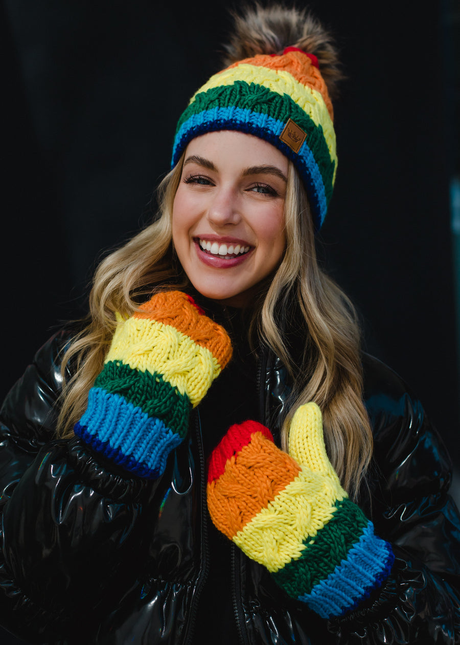 Dreamers Rainbow Mittens