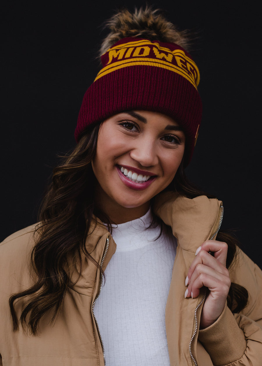 Midwest Pom Hat - Maroon