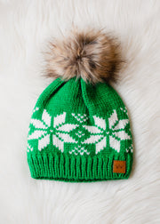 Niara Snowflake Pom Hat