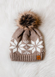 Abigale Snowflake Pom Hat