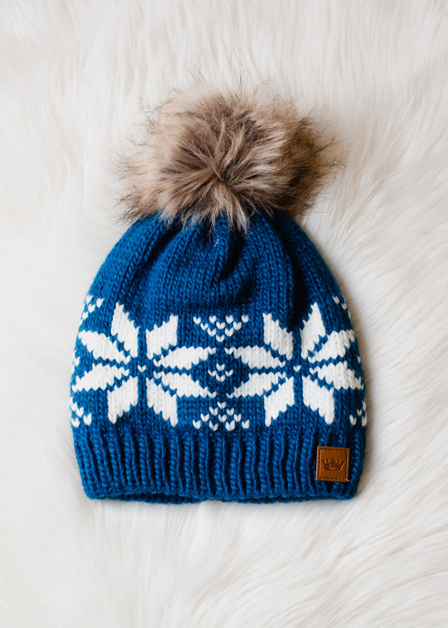 snowflake print hat