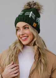 green christmas hat with pom