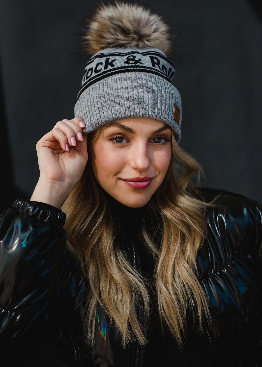 Rock & Roll Pom Hat - Gray