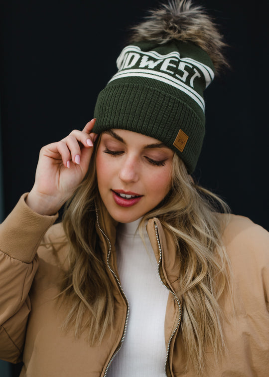 pom midwest green hat