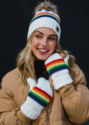 rainbow stripe hat