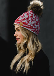 pom womens knit hat