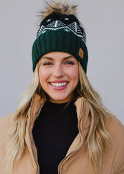 panache crown print hat