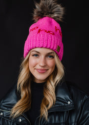 Pink Ho Ho Ho Pom Hat