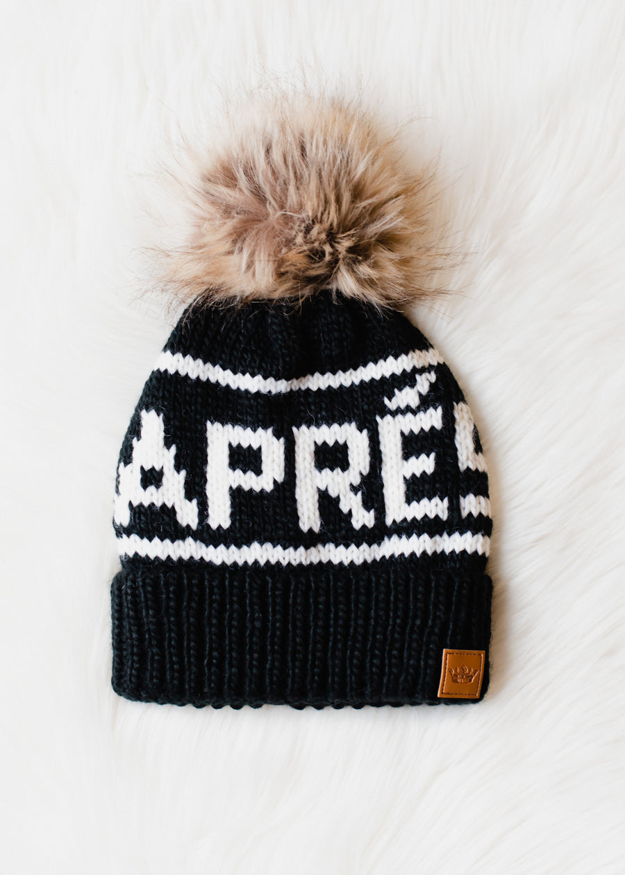 Hit The Slopes Pom Hat - Black