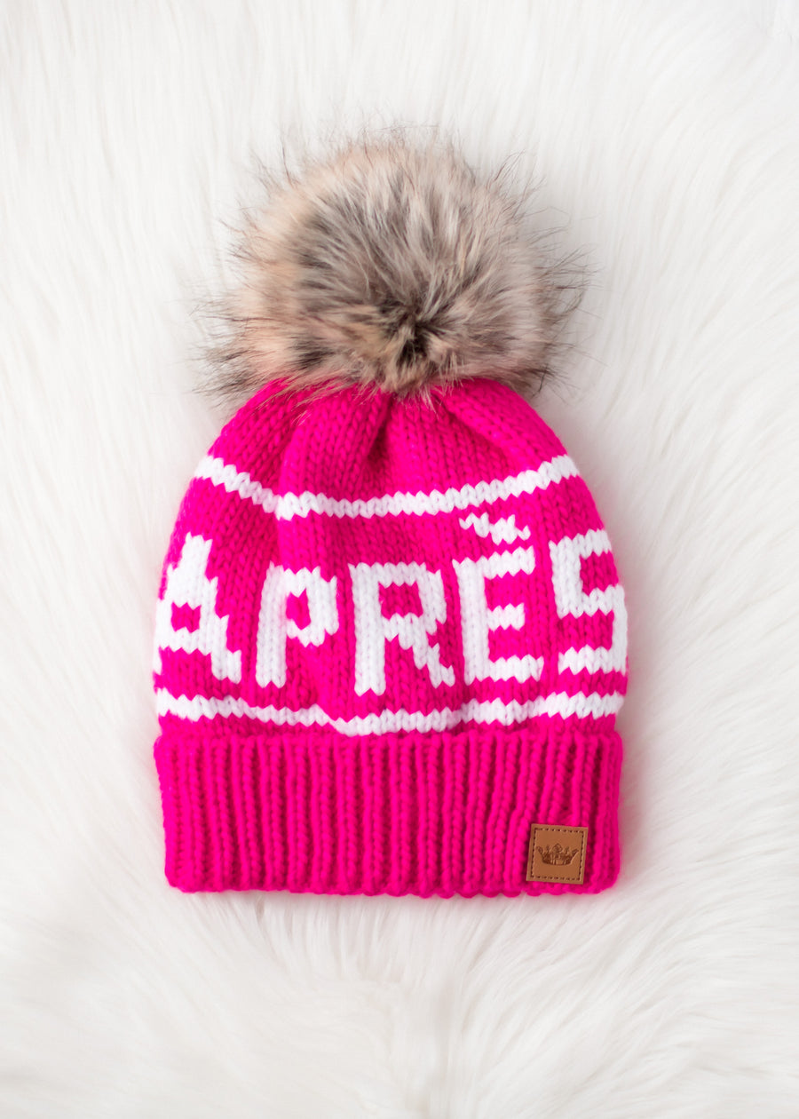 Hit The Slopes Pom Hat - Pink