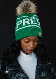 Hit The Slopes Pom Hat - Green