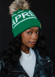 Hit The Slopes Pom Hat - Green