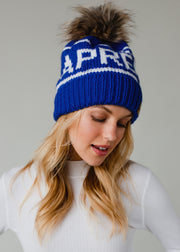 Hit The Slopes Pom Hat - Blue