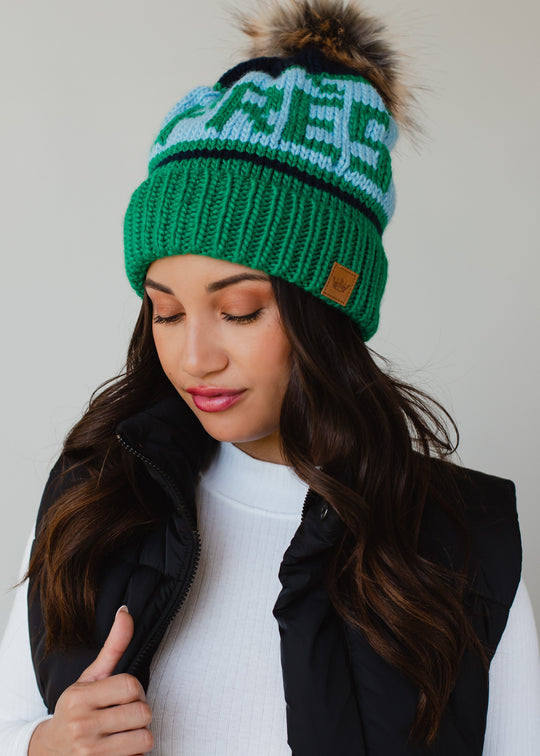 At The Chateau Pom Hat - Green