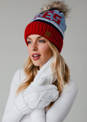 At The Chateau Pom Hat - Red