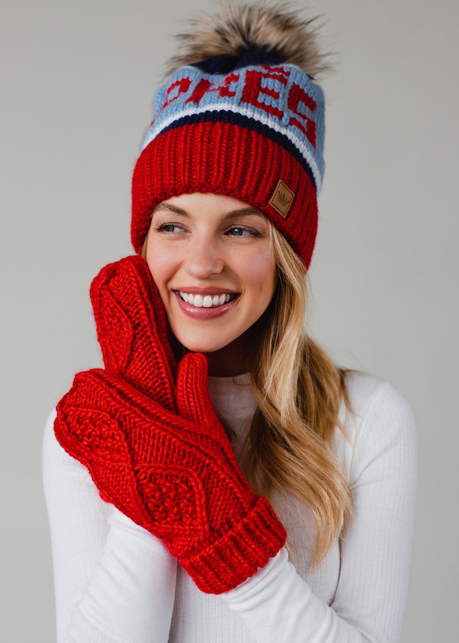 At The Chateau Pom Hat - Red