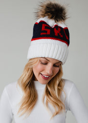 Tahoe Pom Hat - White