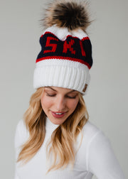 Tahoe Pom Hat - White