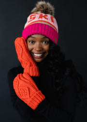 Tahoe Pom Hat - Bright Pink