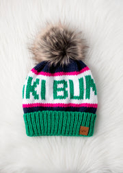 Ski Bum Pom Hat - Green