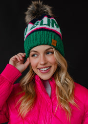 Ski Bum Pom Hat - Green