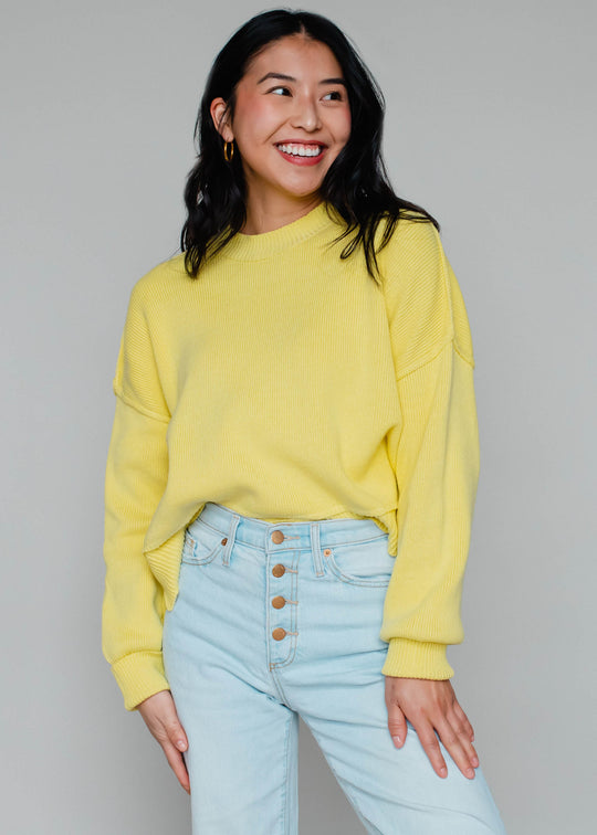 by together yellow cropped sweater